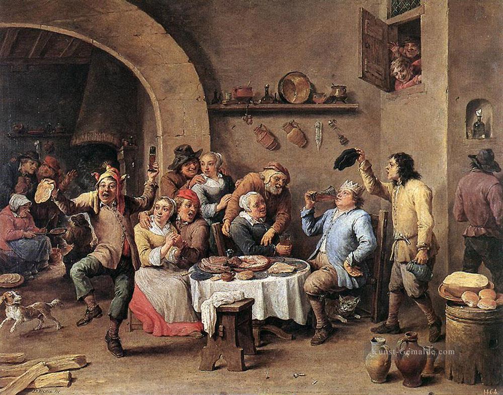 Twelfth Night Der König Drinks David Teniers der Jüngere Ölgemälde